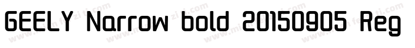 GEELY Narrow bold 20150905 RegularV字体转换